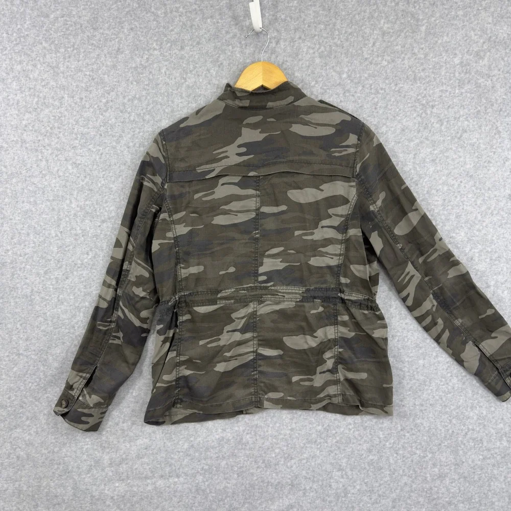 Express Utility Jacket Women M‎ Camo Green Excellent Military Full Zip Gorpcore